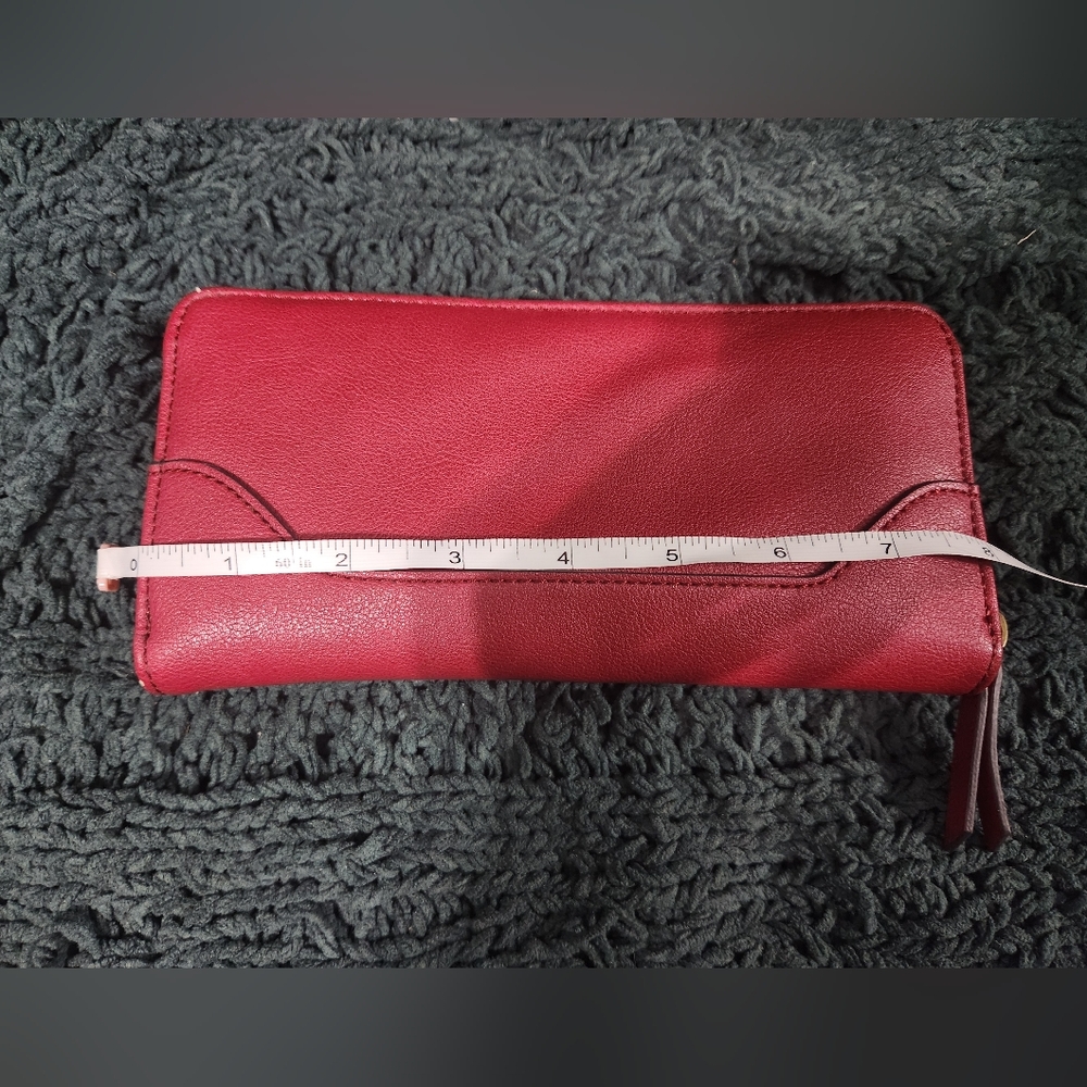 Frye And Co. Red Zip Around Wallet - Picture 12 of 13